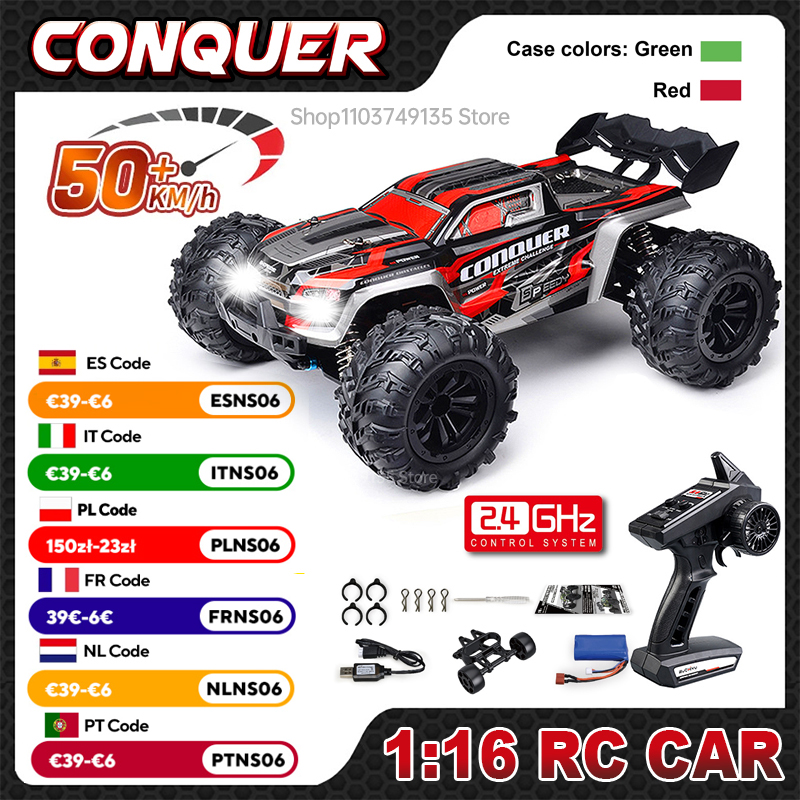 Rc Hobby Grade Car - WLtoys 1:16 مقياس كبير RC سيارة