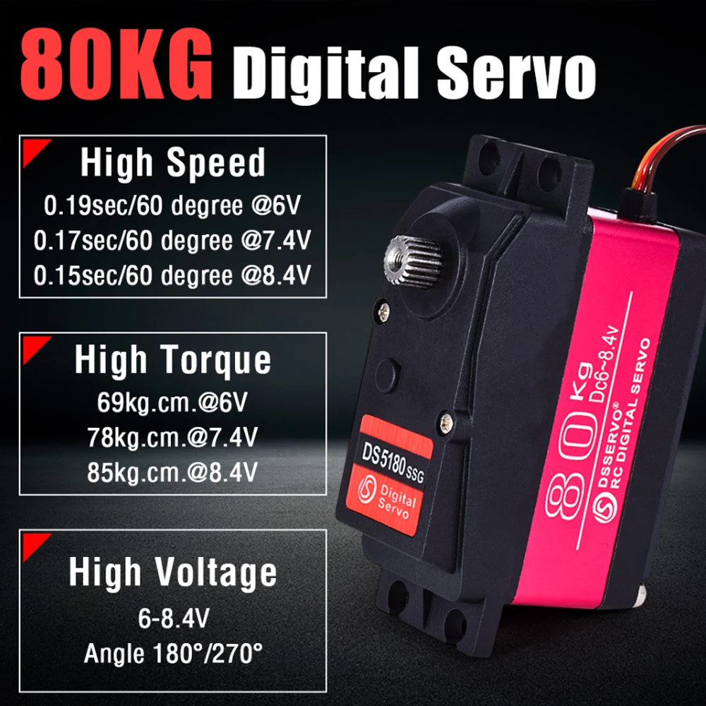Dsservo مقاوم للماء DS5180 80  - مراجعة Rc Hobby Shops وسعره