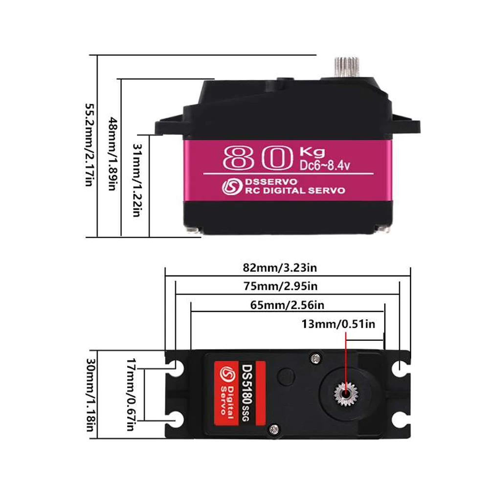 Dsservo مقاوم للماء DS5180 80  - مراجعة Rc Hobby Shops وسعره